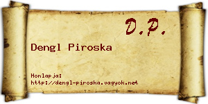 Dengl Piroska névjegykártya